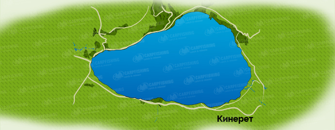 Озеро кинерет карта